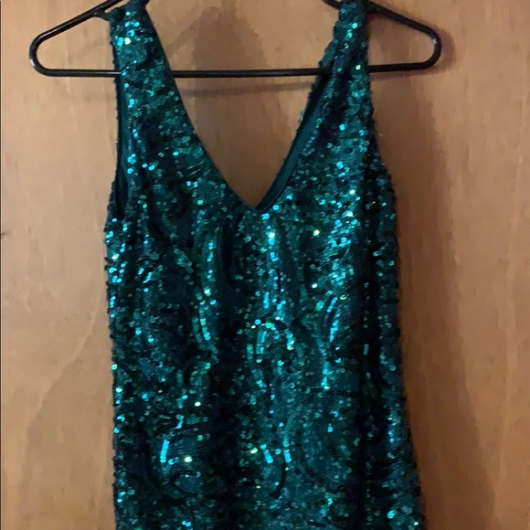 Forever 21: green sequin dress - Picture 2 of 2